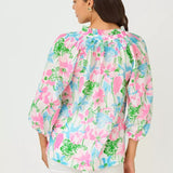 Lourdes 3/4 Sleeve Cotton TopWomen - Tops - BlousesLILLY PULITZERThe Printed Peach Savannah