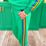 Lucky Clover Rainbow Stripe SweatpantsHeartland Retail ItemsBrianna CannonThe Printed Peach Savannah