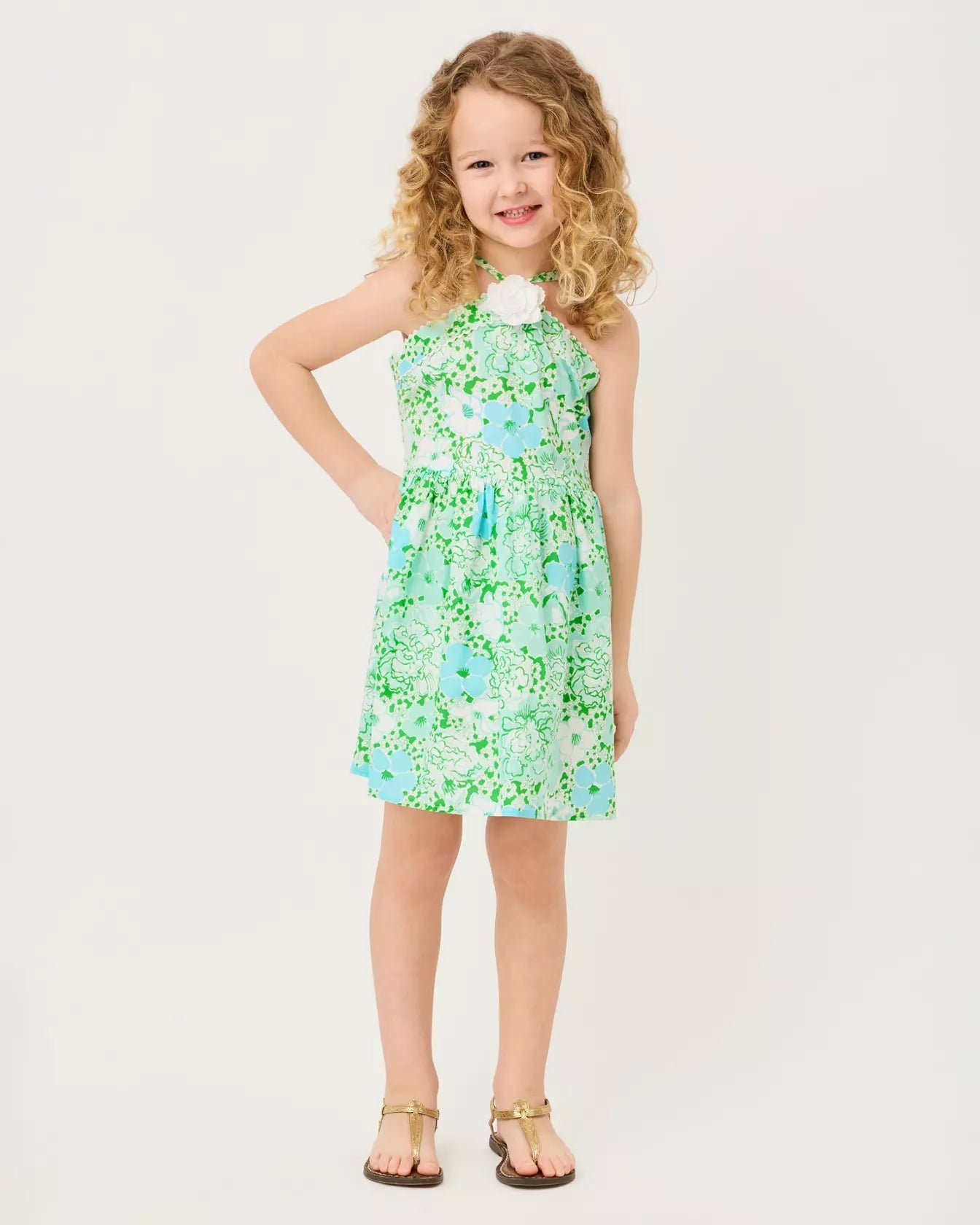 Madelin Flower DressGirls - Dresses & Rompers - DressesLILLY PULITZERThe Printed Peach Savannah