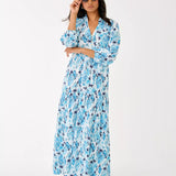 Malone 3/4 Sleeve Maxi DressWomen - Dresses - Swing DressesLILLY PULITZERThe Printed Peach Savannah