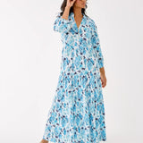 Malone 3/4 Sleeve Maxi DressWomen - Dresses - Swing DressesLILLY PULITZERThe Printed Peach Savannah