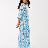 Malone 3/4 Sleeve Maxi DressWomen - Dresses - Swing DressesLILLY PULITZERThe Printed Peach Savannah