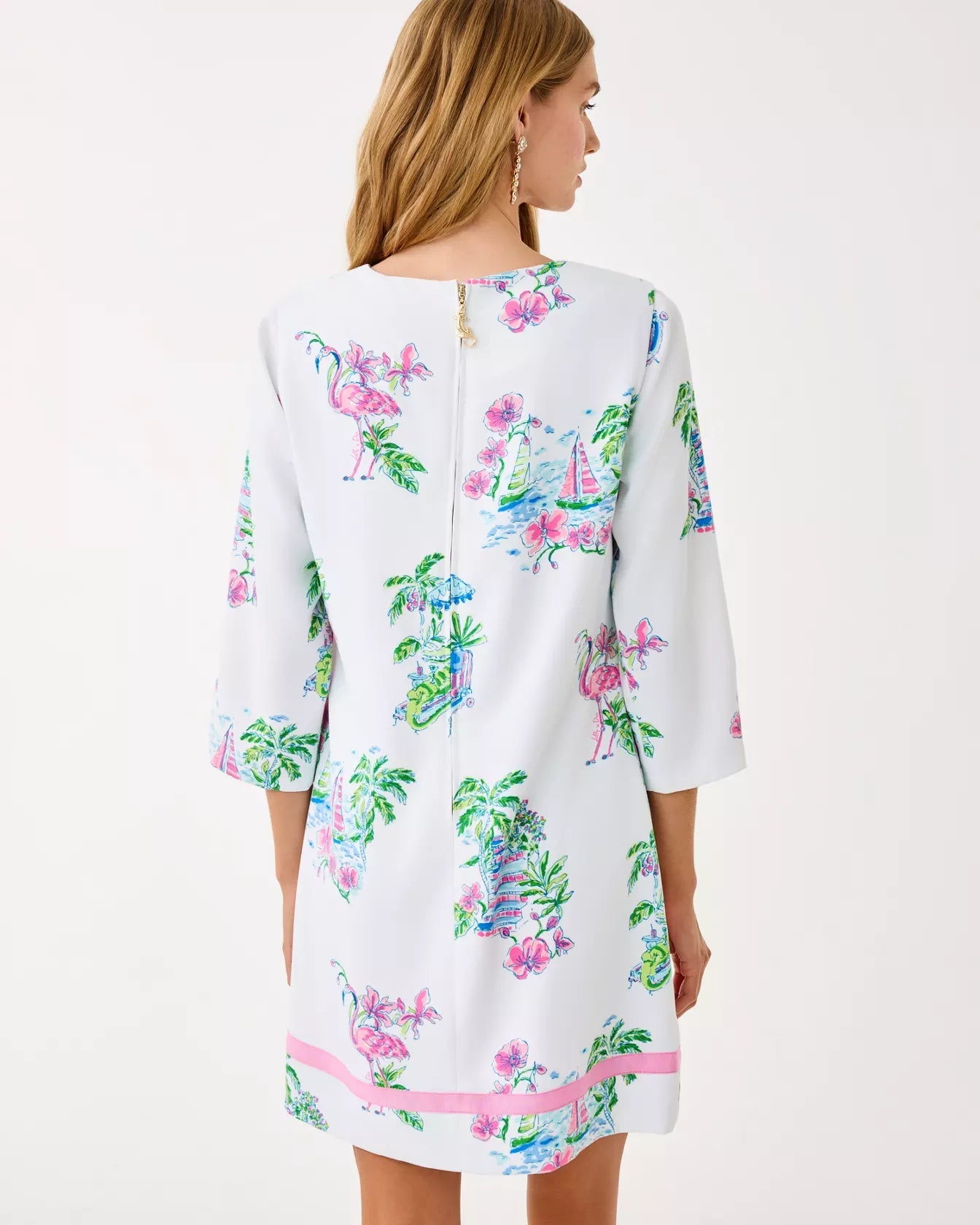 Margaux 3/4 Sleeve DressWomen - Dresses - Straight DressesLILLY PULITZERThe Printed Peach Savannah
