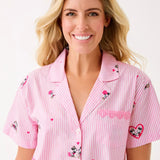 Mari Pajama Button - Up ShirtWomen - Pajama Party - TopsLILLY PULITZERThe Printed Peach Savannah