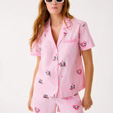 Mari Pajama Button - Up ShirtWomen - Pajama Party - TopsLILLY PULITZERThe Printed Peach Savannah