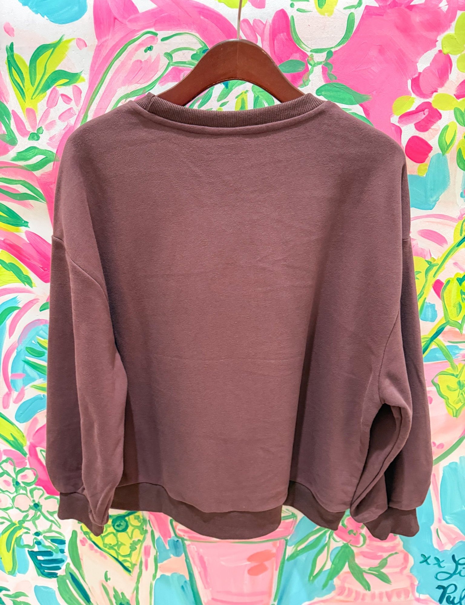 Maroon 'Tini Bit Stuffed' SweatshirtQueen of SparklesThe Printed Peach Savannah