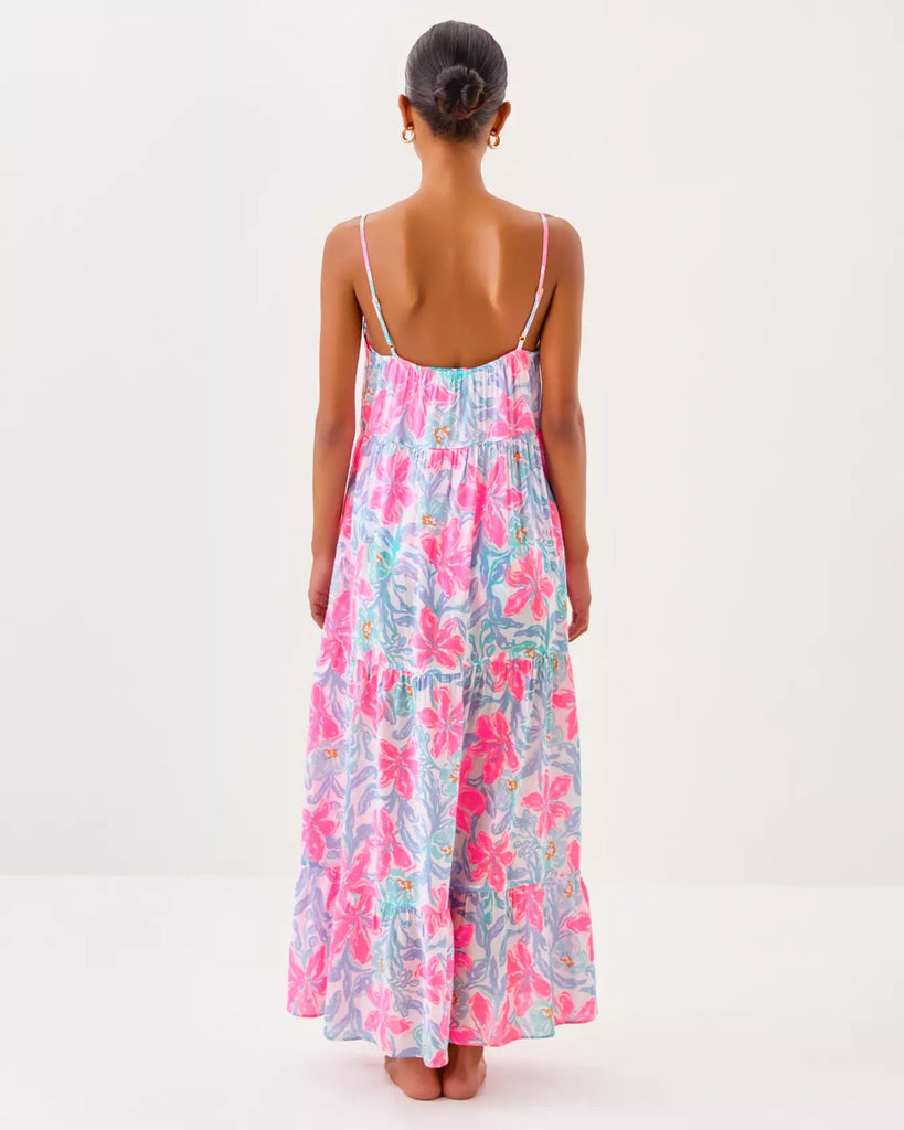 Mazarine Maxi Dress Cover - UpWomens - DressesLILLY PULITZERThe Printed Peach Savannah