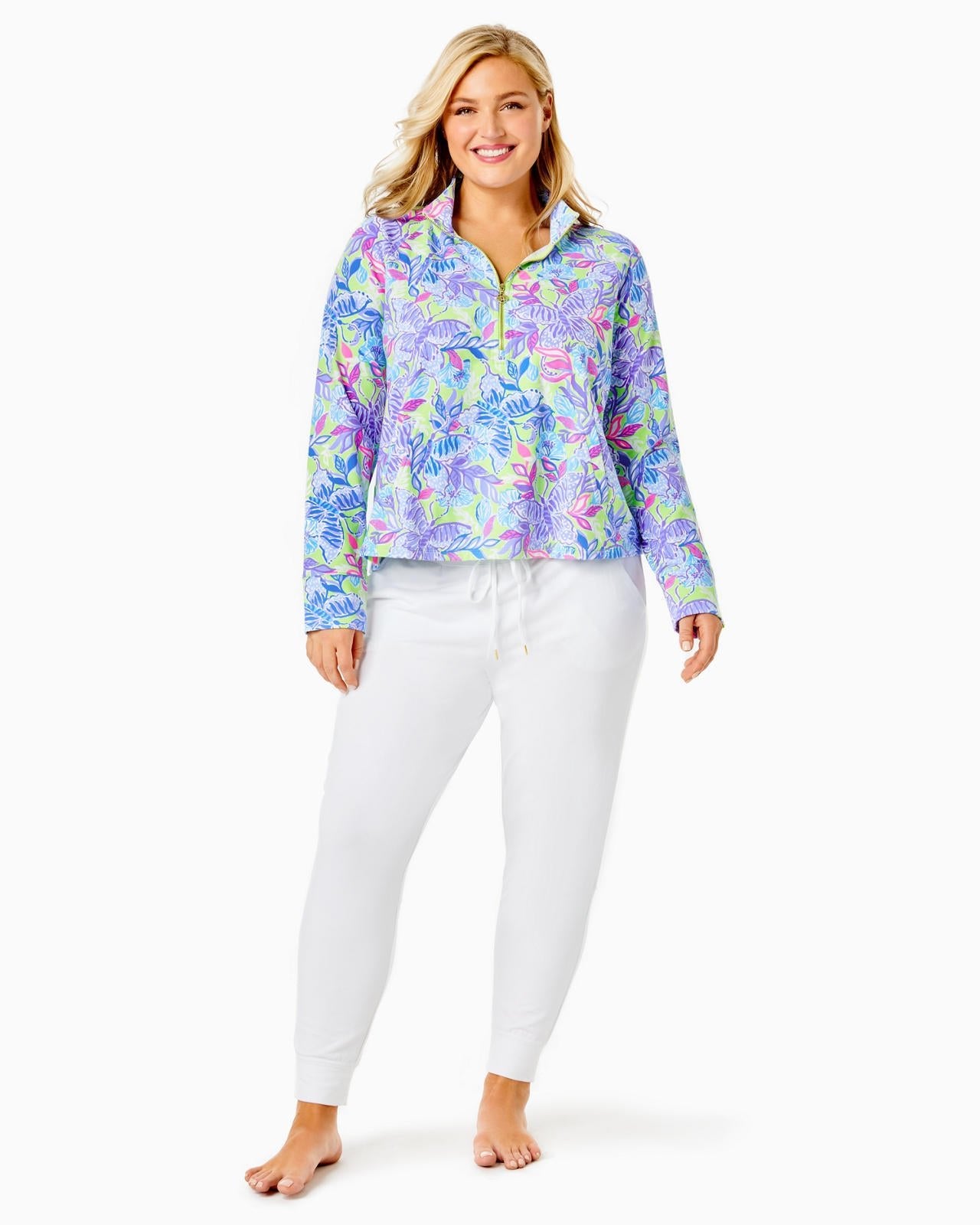 Melena UPF 50+ PopoverWomen - Loungewear - TopsLILLY PULITZERThe Printed Peach Savannah