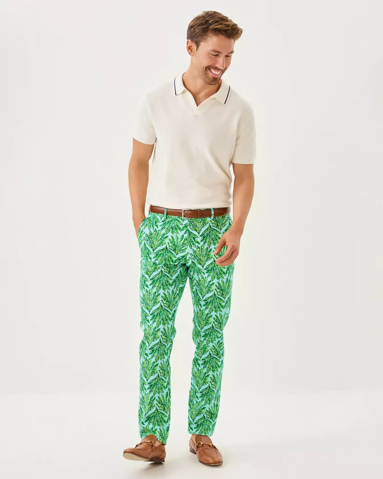 Men's Stuff 34" Mizner Stretch PantMens - Bottoms - PantsLILLY PULITZERThe Printed Peach Savannah