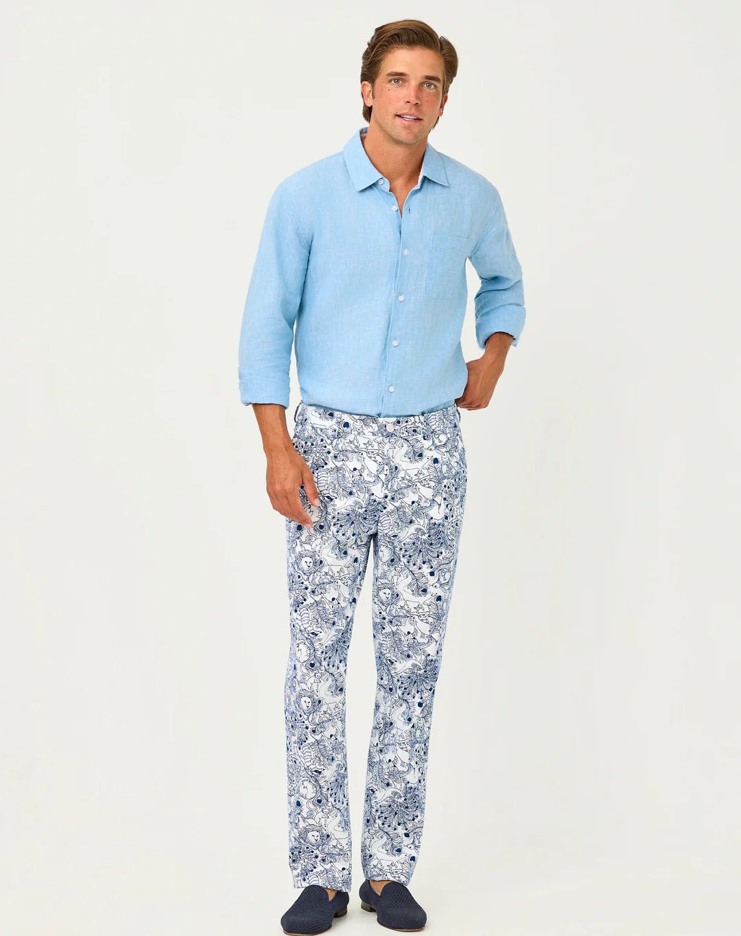 Mens Stuff Mizner Stretch PantMens - Bottoms - PantsLILLY PULITZERThe Printed Peach Savannah