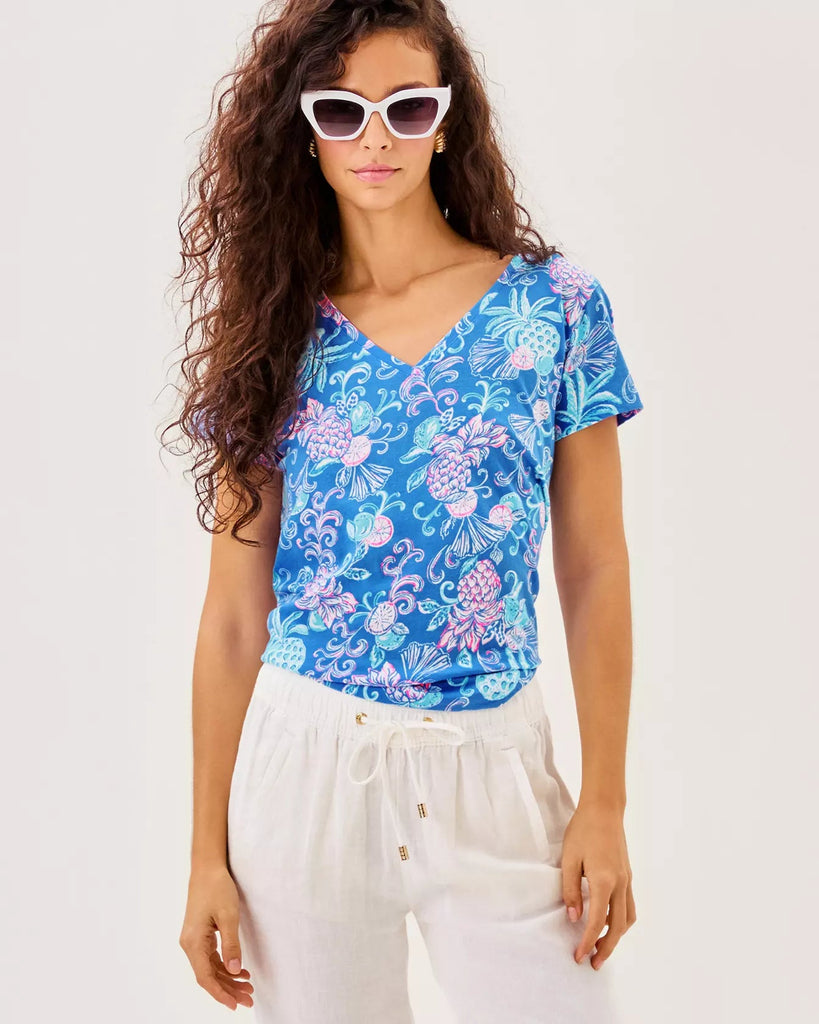 Meredith TeeWomens - Tops - TeesLILLY PULITZERThe Printed Peach Savannah