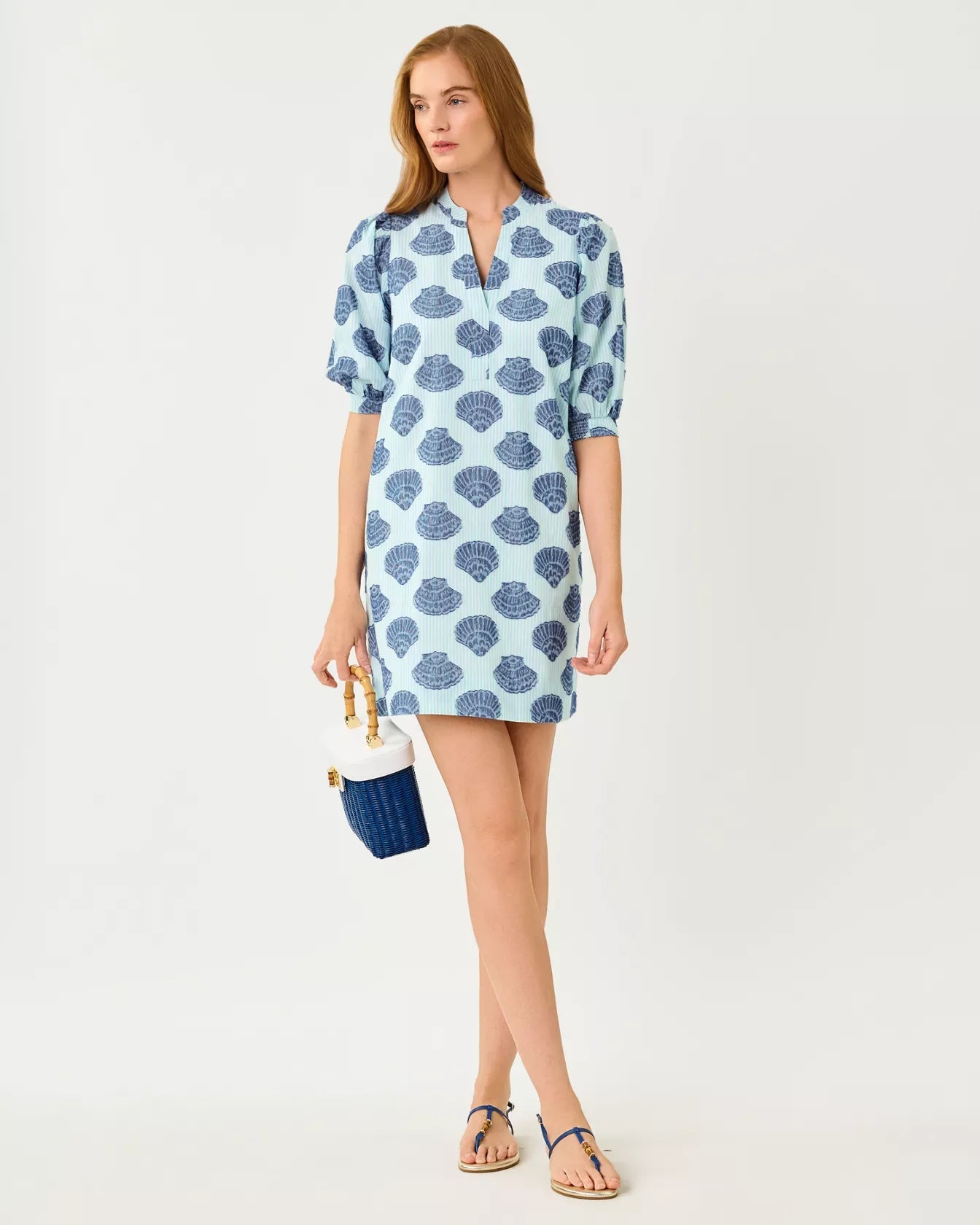 Mialeigh Elbow Sleeve DressWomen - Dresses - A - Line/Easy DressesLILLY PULITZERThe Printed Peach Savannah