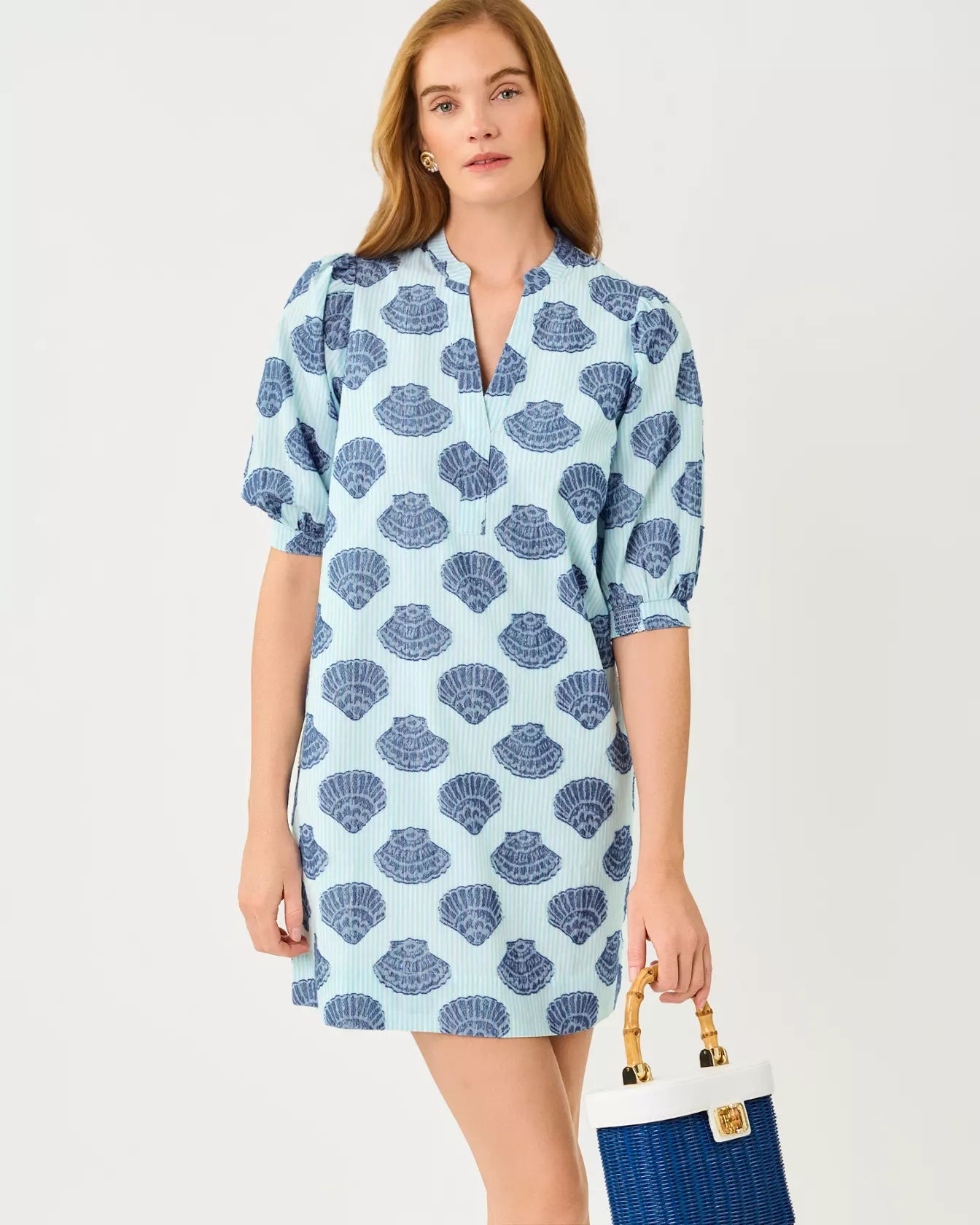 Mialeigh Elbow Sleeve DressWomen - Dresses - A - Line/Easy DressesLILLY PULITZERThe Printed Peach Savannah