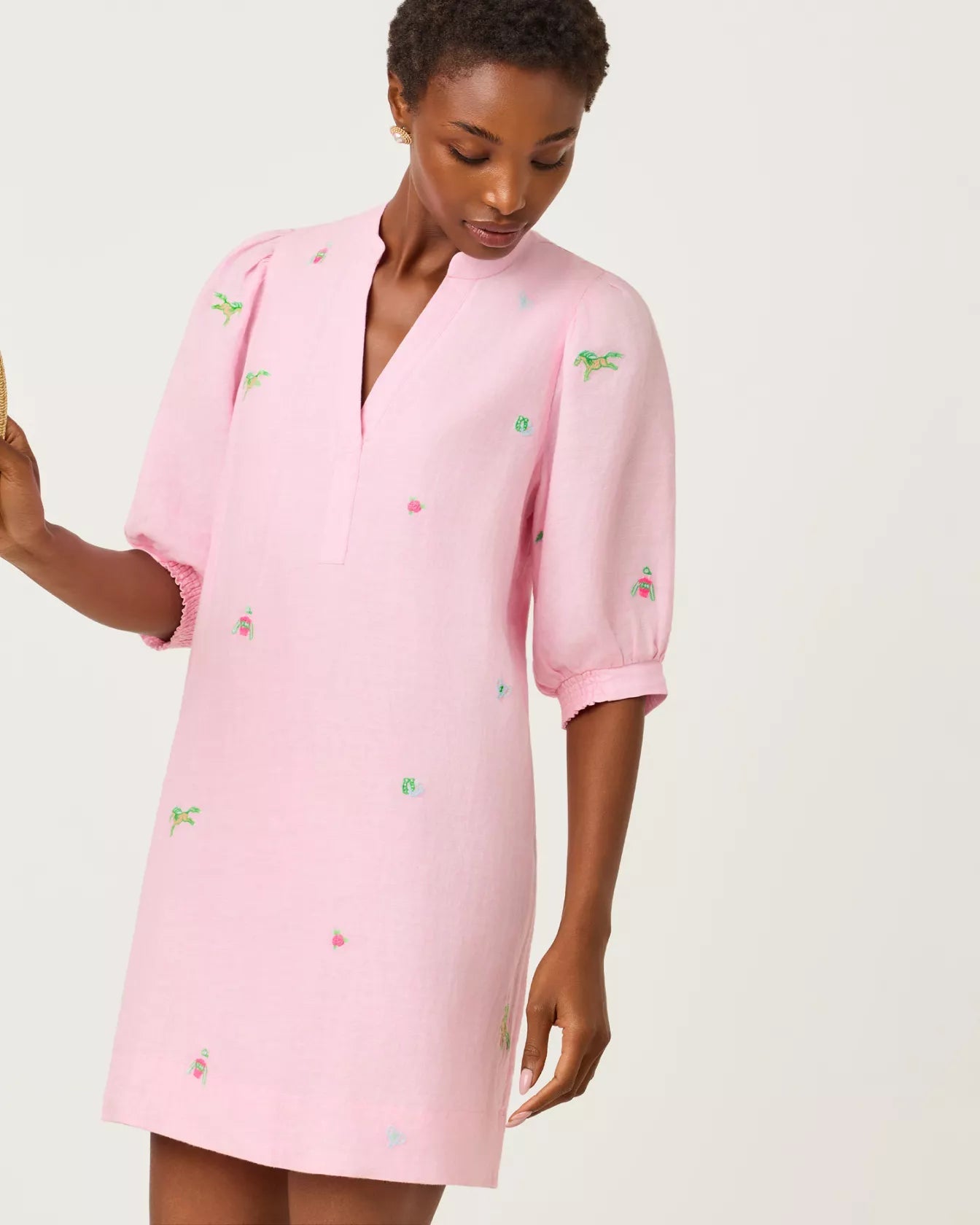 Mialeigh Elbow Sleeve Linen DressLILLY PULITZERThe Printed Peach Savannah