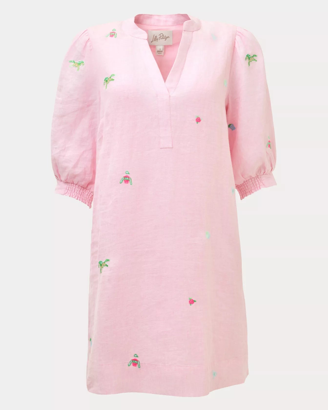 Mialeigh Elbow Sleeve Linen DressLILLY PULITZERThe Printed Peach Savannah