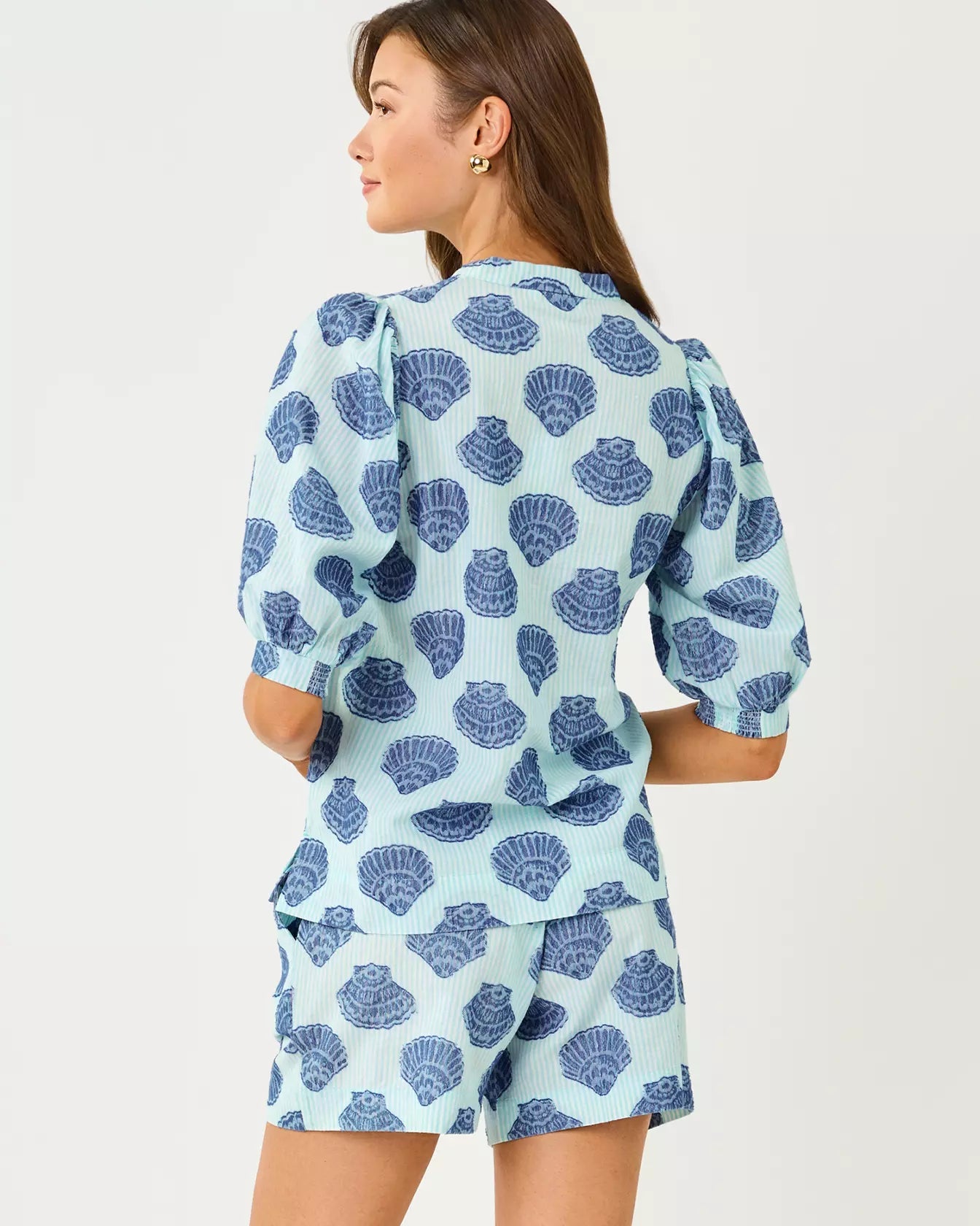 Mialeigh Elbow Sleeve TopWomen - TopsLILLY PULITZERThe Printed Peach Savannah