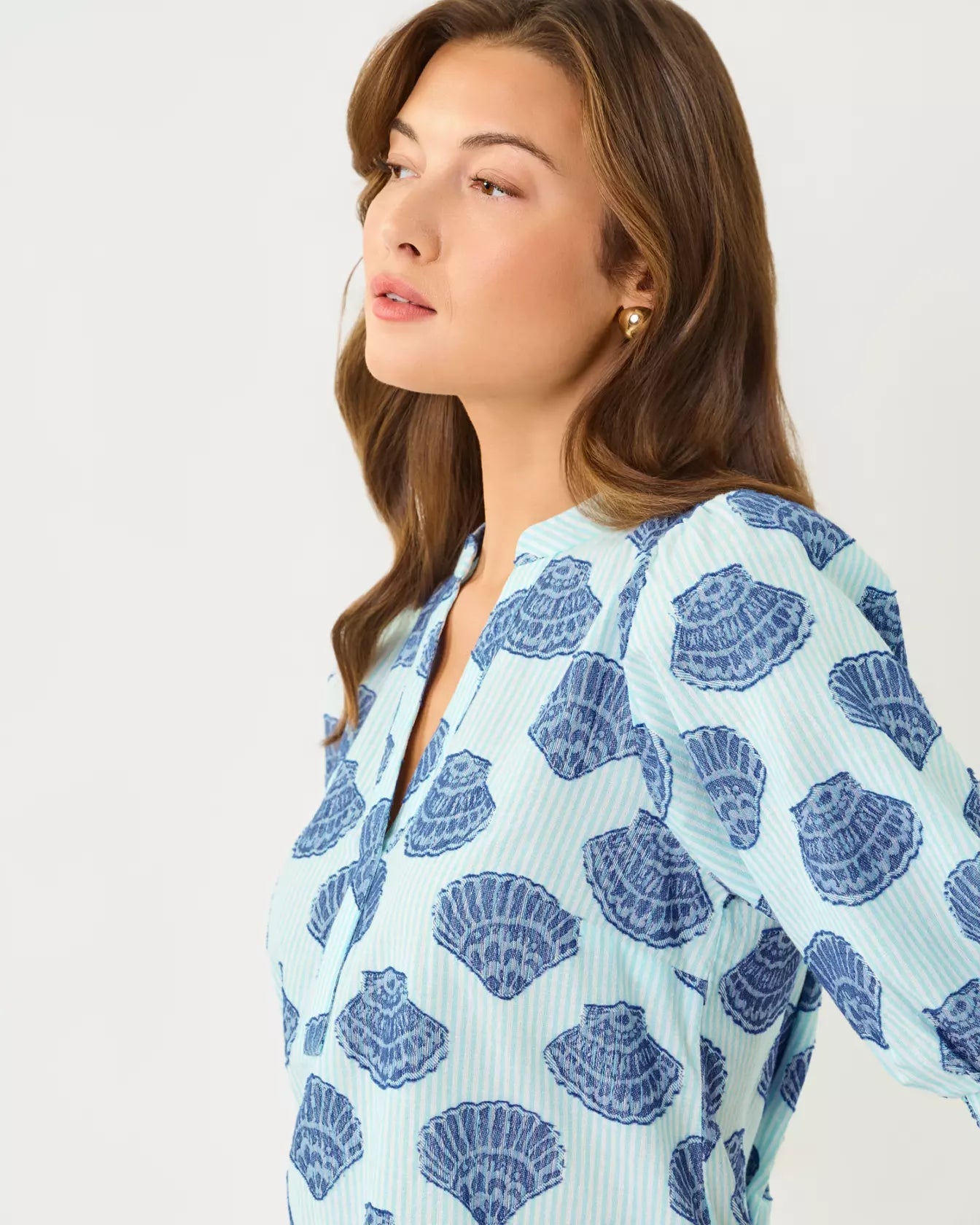 Mialeigh Elbow Sleeve TopWomen - TopsLILLY PULITZERThe Printed Peach Savannah