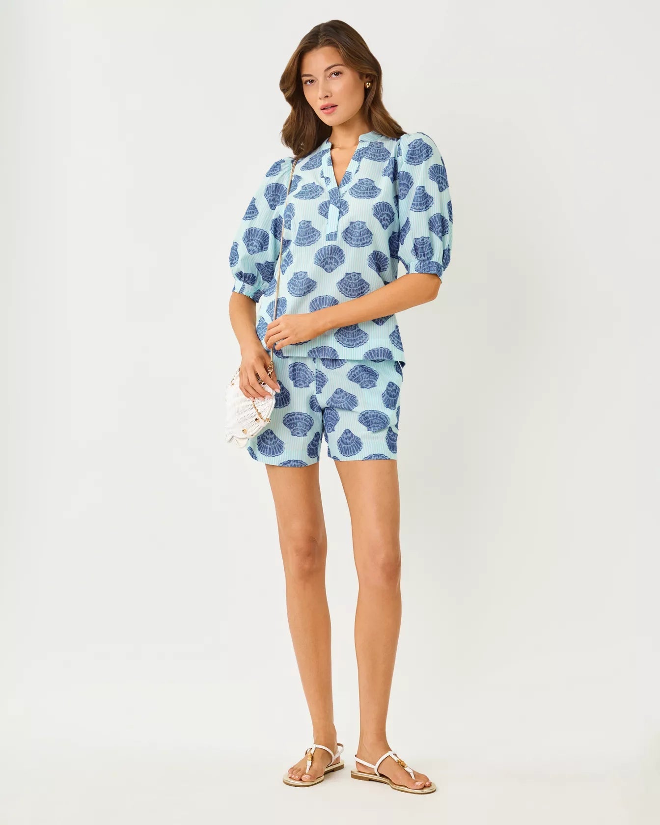 Mialeigh Elbow Sleeve TopWomen - TopsLILLY PULITZERThe Printed Peach Savannah