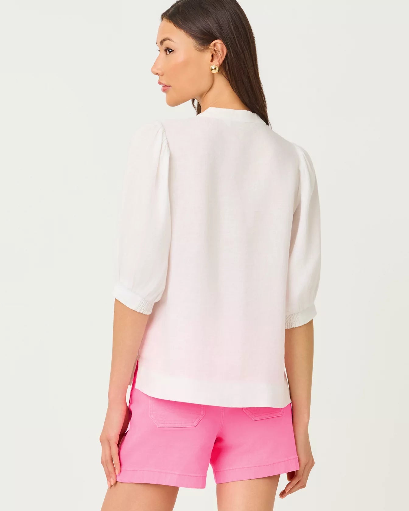 Mialeigh Embroidered Linen TopLILLY PULITZERThe Printed Peach Savannah