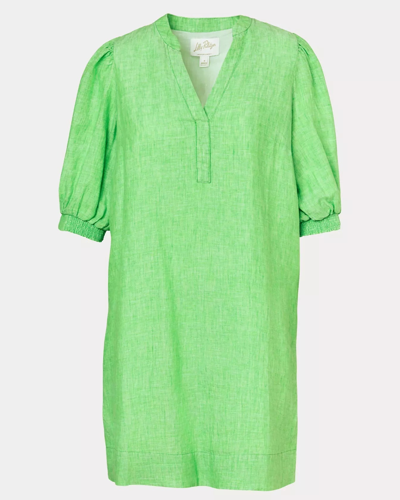 Mialeigh Elbow Sleeve Linen Dress - Putting Green X Resort White 8 Mialeigh Elbow Sleeve Linen Dress - Putting Green X Resort White 8