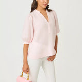 Mialeigh Linen TopWomen - TopsLILLY PULITZERThe Printed Peach Savannah