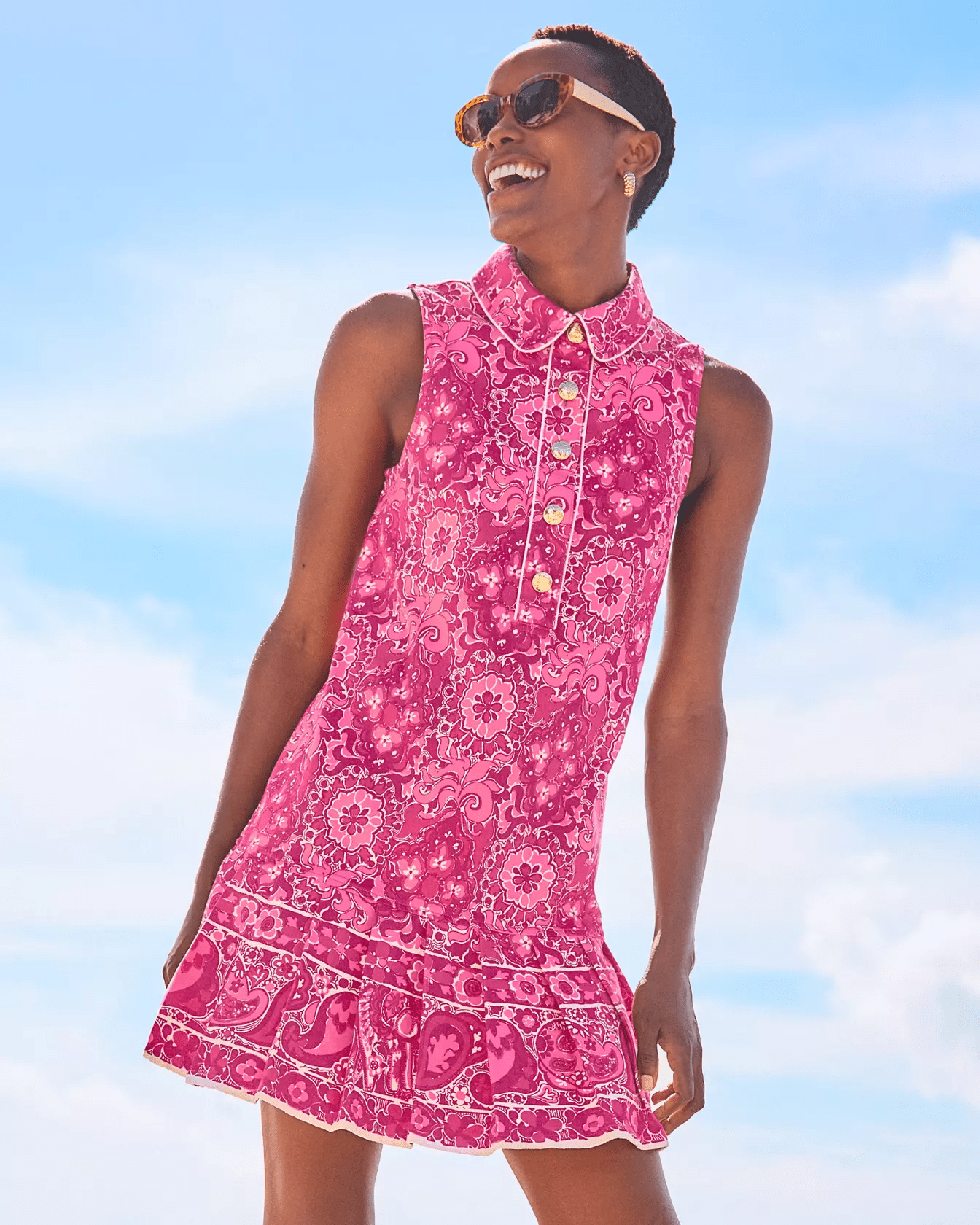 Milana DressWomen - Dresses - Straight DressesLILLY PULITZERThe Printed Peach Savannah