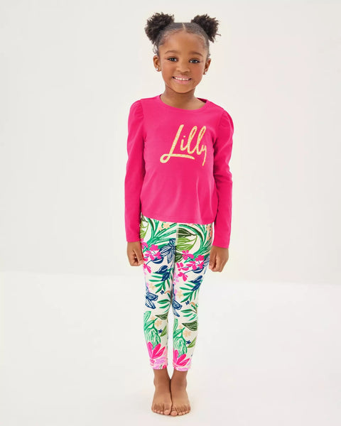 Mini Weekender Legging UPF 50+Girls - BottomsLILLY PULITZERThe Printed Peach Savannah