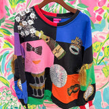 Multi Checkered NYE Icon SweatshirtQueen of SparklesThe Printed Peach Savannah