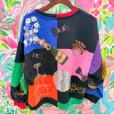 Multi Checkered NYE Icon SweatshirtQueen of SparklesThe Printed Peach Savannah