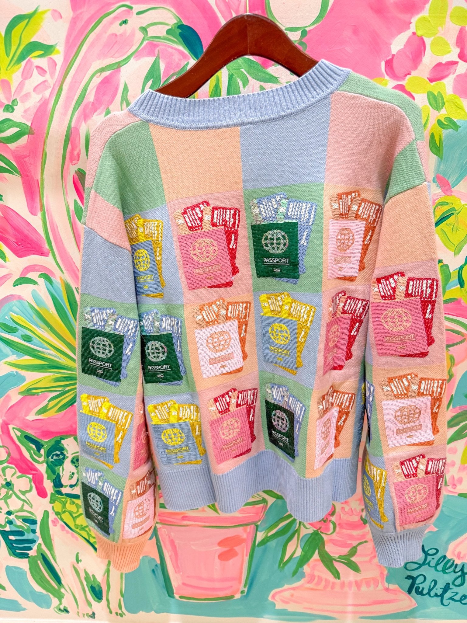 Multi Colorblock Passport Button Up CardiganQueen of SparklesThe Printed Peach Savannah