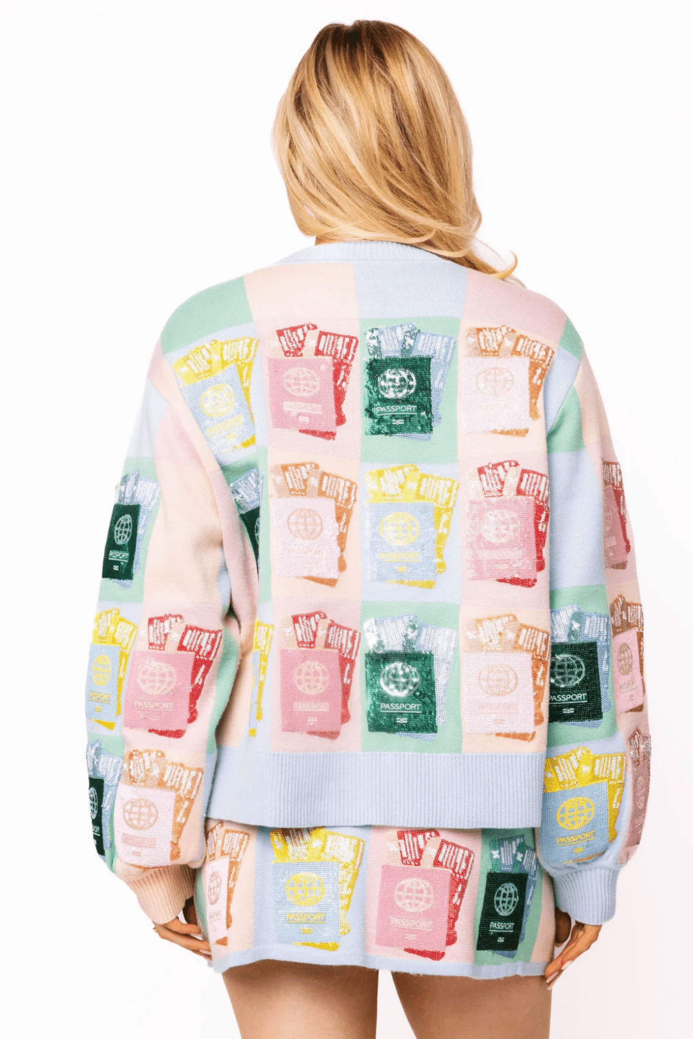 Multi Colorblock Passport Button Up CardiganWomen - Cardigans & Vests - CardigansQueen of SparklesThe Printed Peach Savannah