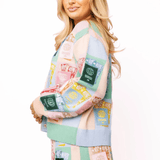 Multi Colorblock Passport Button Up CardiganWomen - Cardigans & Vests - CardigansQueen of SparklesThe Printed Peach Savannah