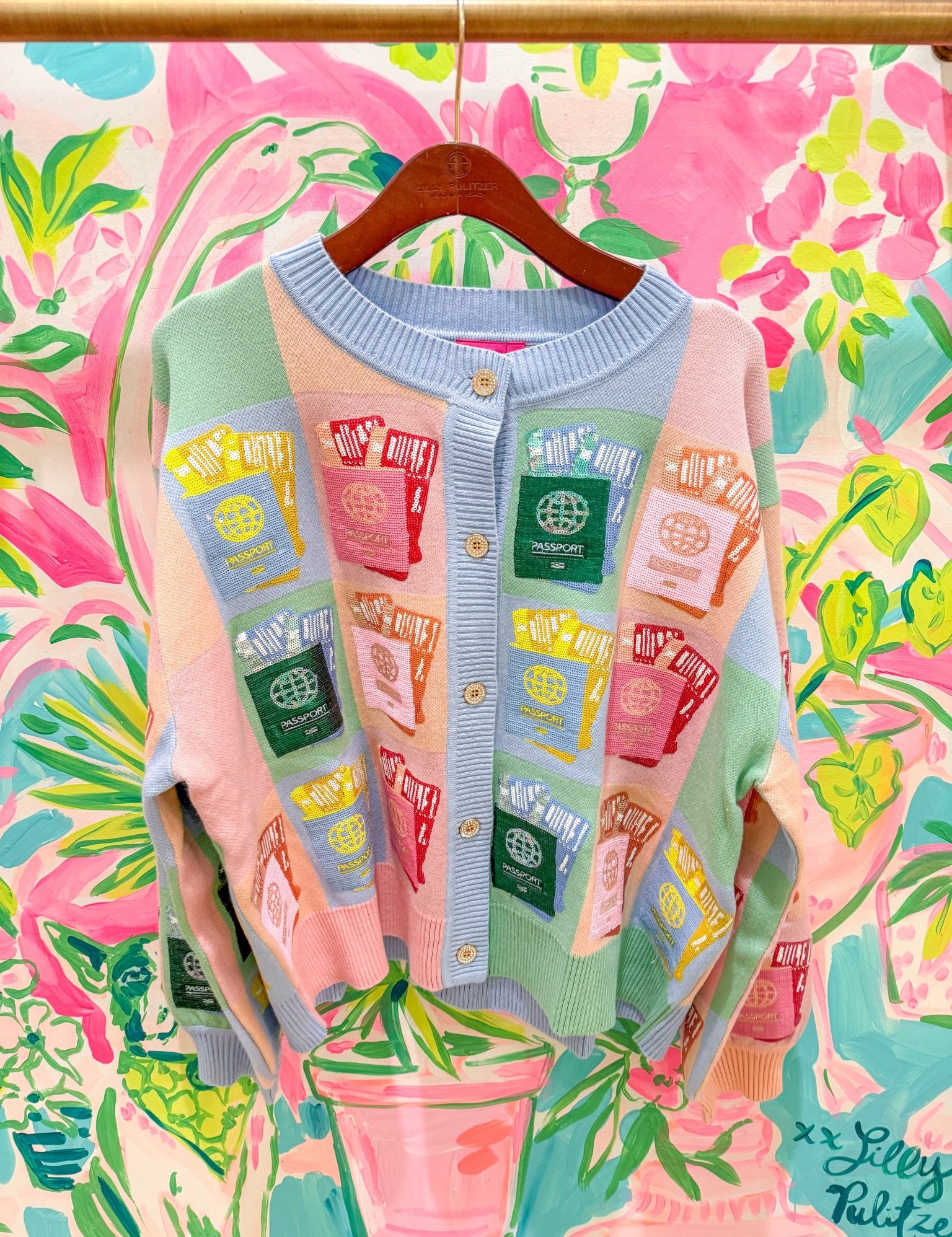 Multi Colorblock Passport Button Up CardiganQueen of SparklesThe Printed Peach Savannah