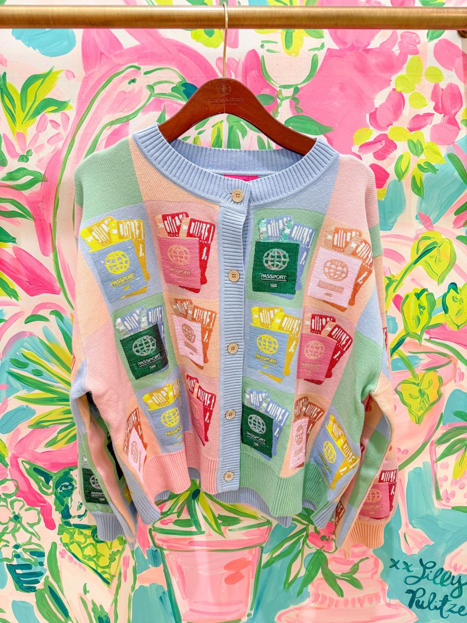 Multi Colorblock Passport Button Up CardiganQueen of SparklesThe Printed Peach Savannah
