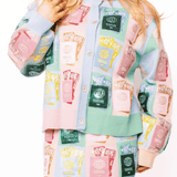 Multi Colorblock Passport Button Up CardiganWomen - Cardigans & Vests - CardigansQueen of SparklesThe Printed Peach Savannah