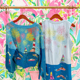 Multi Firework Over Boats Tank DressQueen of SparklesThe Printed Peach Savannah
