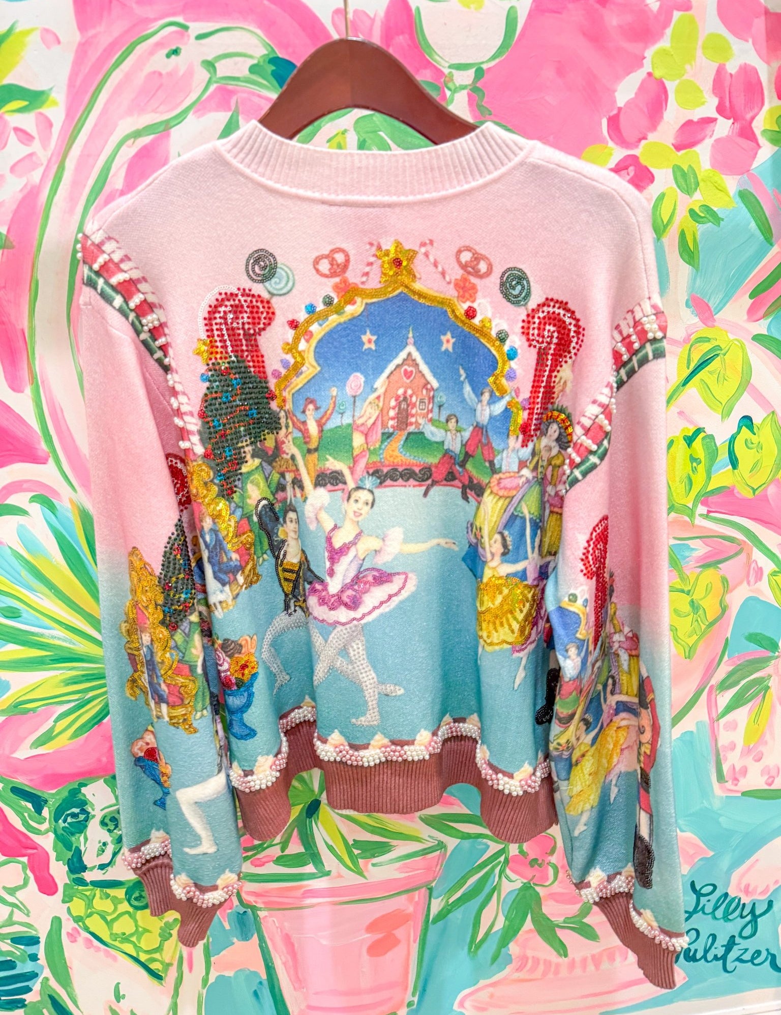 Multi Nutcracker Ballet Scene CardiganQueen of SparklesThe Printed Peach Savannah