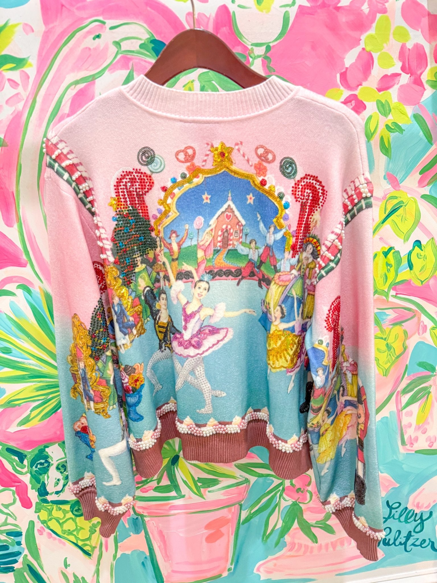 Multi Nutcracker Ballet Scene CardiganQueen of SparklesThe Printed Peach Savannah