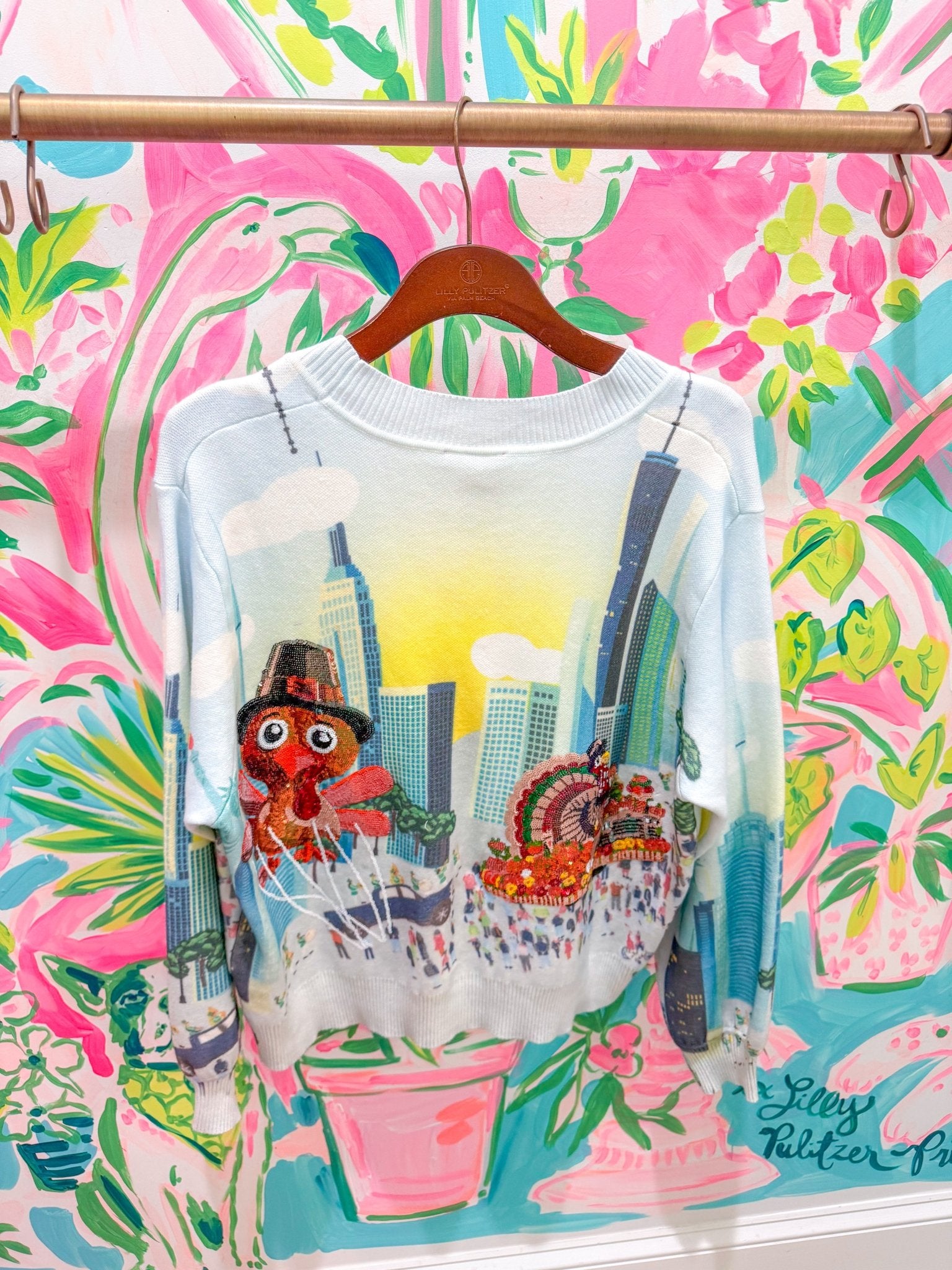 Multi Thanksgiving Parade Button Up CardiganQueen of SparklesThe Printed Peach Savannah