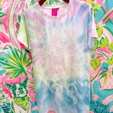 Multi Tie Dye QOS Logo Card Tee DressQueen of SparklesThe Printed Peach Savannah