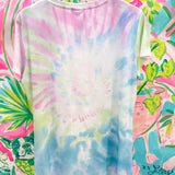 Multi Tie Dye QOS Logo Card Tee DressQueen of SparklesThe Printed Peach Savannah