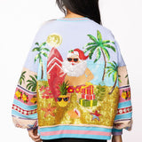 Multi Vintage Vacation Santa SweatshirtQueen of SparklesThe Printed Peach Savannah