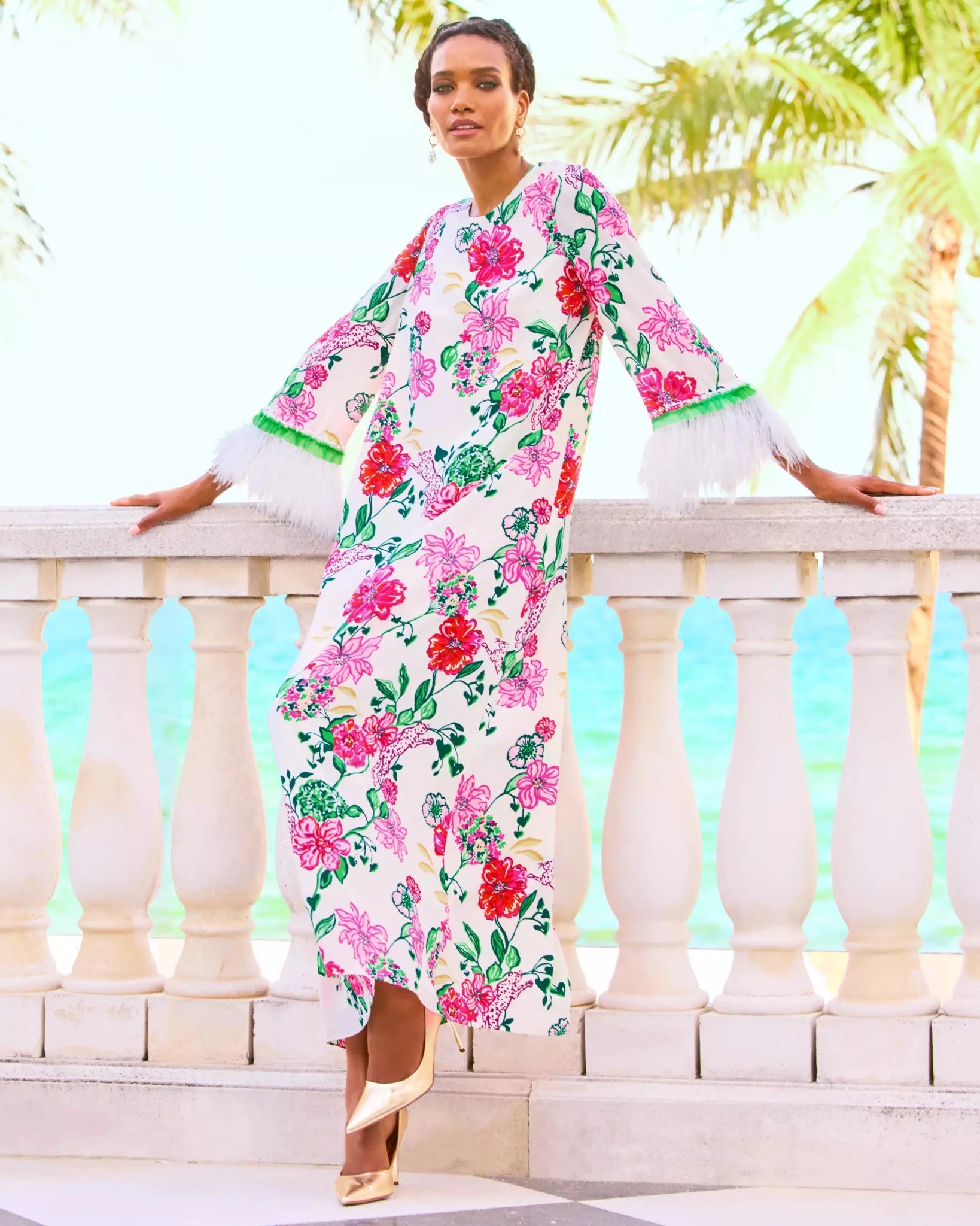 Nathalia Embellished Silk Maxi DressWomen - Dresses - Straight DressesLILLY PULITZERThe Printed Peach Savannah