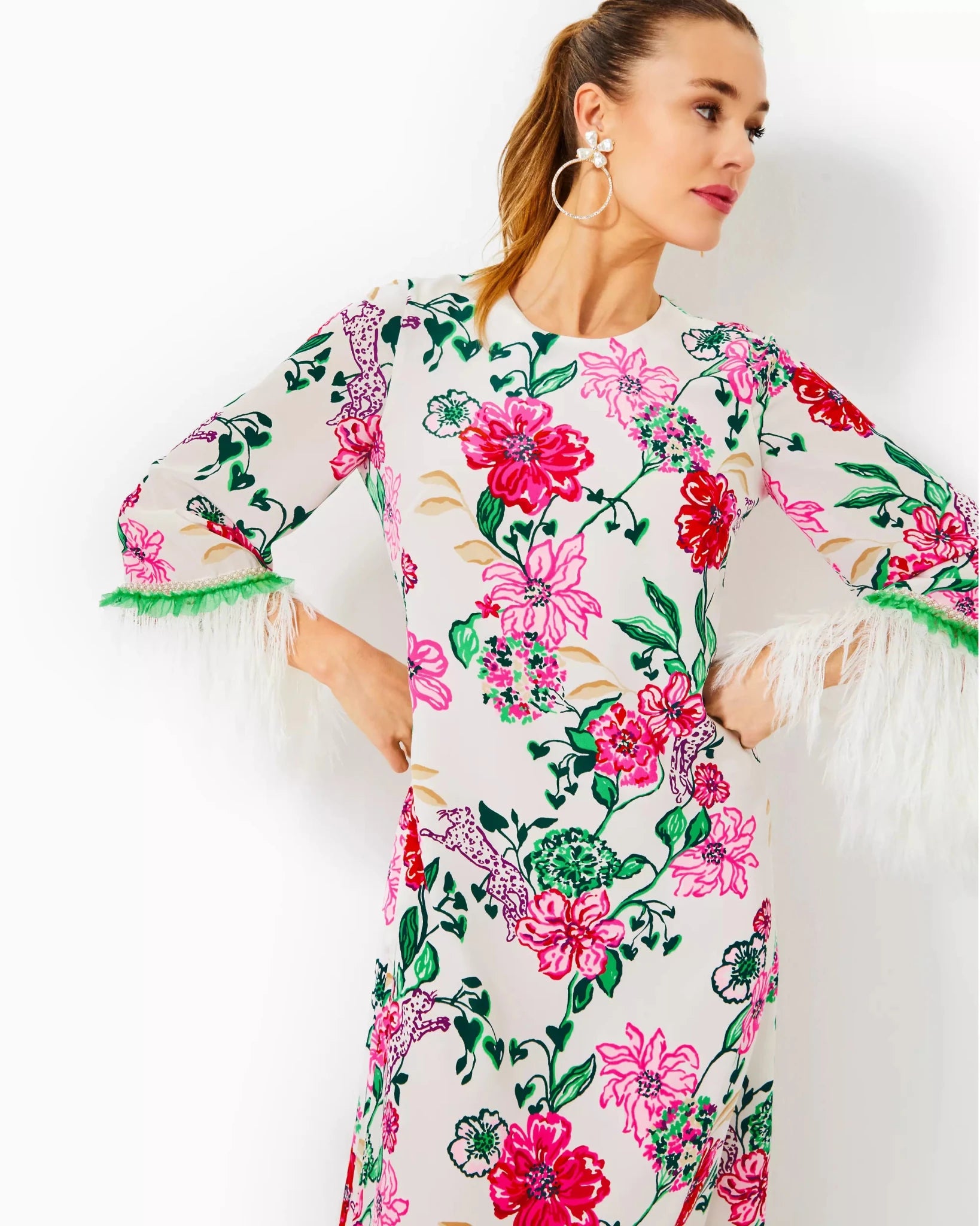 Nathalia Embellished Silk Maxi DressWomen - Dresses - Straight DressesLILLY PULITZERThe Printed Peach Savannah