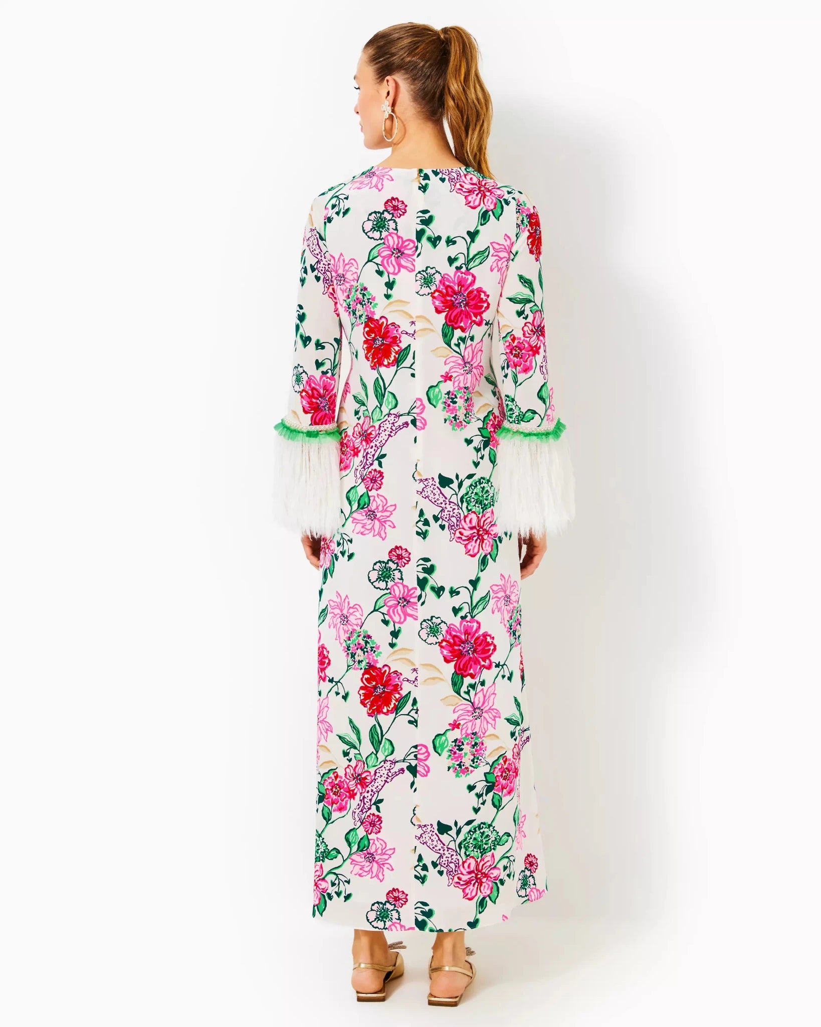 Nathalia Embellished Silk Maxi DressWomen - Dresses - Straight DressesLILLY PULITZERThe Printed Peach Savannah