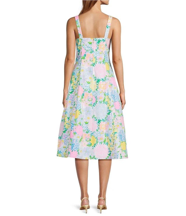 Nelly Stretch Midi DressWomen - Dresses - Fit & FlareLILLY PULITZERThe Printed Peach Savannah