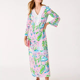 Ocleppo V - Neck Maxi CaftanWomen - Dresses - A - Line/Easy DressesLILLY PULITZERThe Printed Peach Savannah