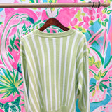 Olive Green & White Stripe Martini SweaterQueen of SparklesThe Printed Peach Savannah