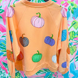 Orange Multi Pumpkin QOS Card SweatshirtQueen of SparklesThe Printed Peach Savannah