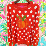 Orange Polkadot Pumpkin SweaterQueen of SparklesThe Printed Peach Savannah